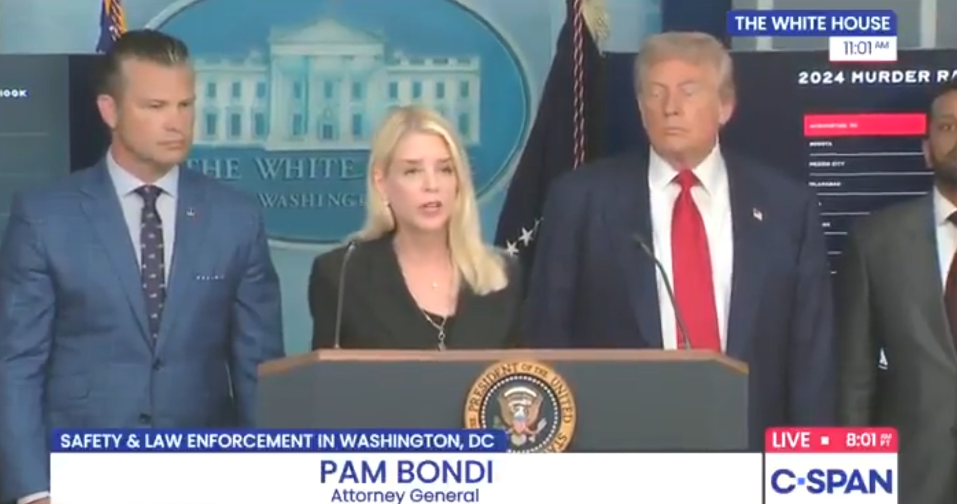 Attorney General Bondi Vows to End D.C. Crime with Guard Deployment